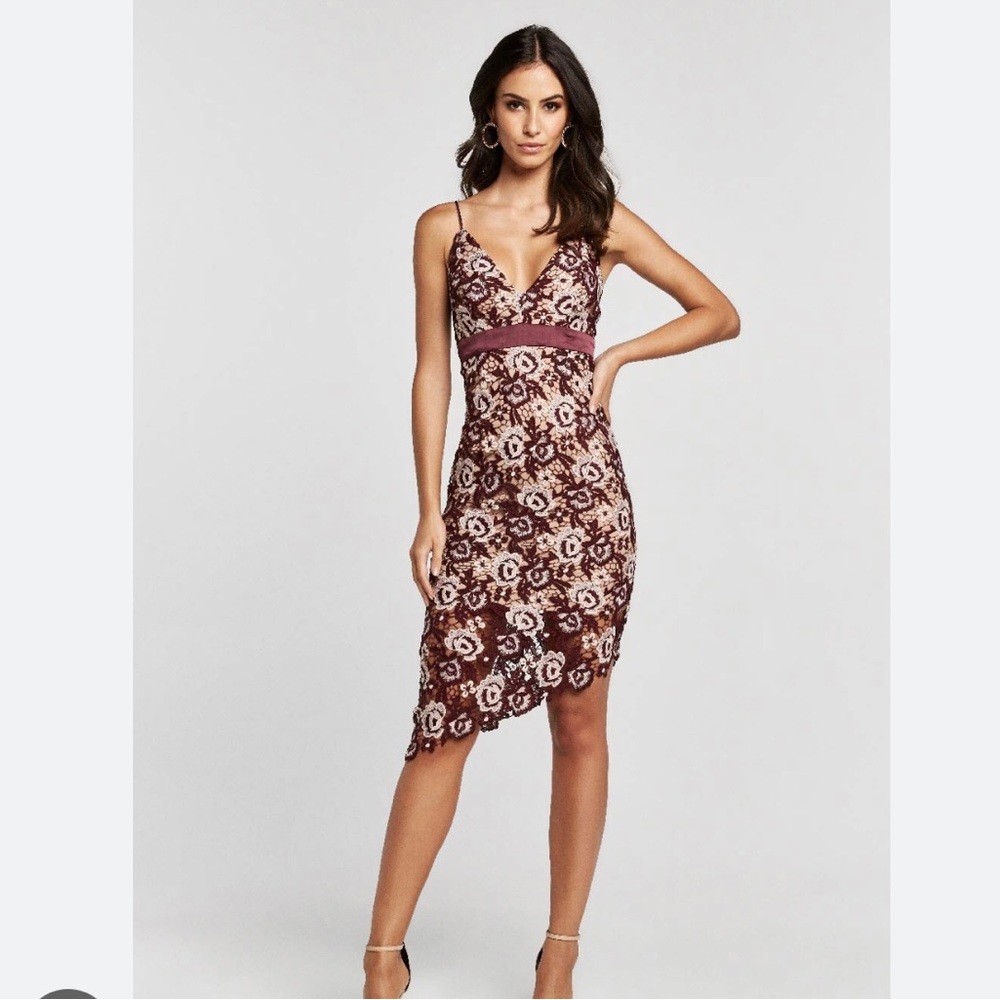Bardot lace sheath dress